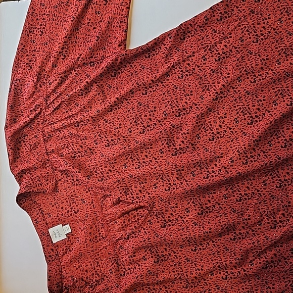 Roan + Ryan Evereve Red Olivia Leopard Blouse L NWOT - Picture 3 of 8